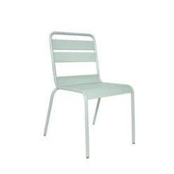 Lot De 4 Chaises De Jardin - Acier - Vert Céladon -Esprit Plein Air lot de 4 chaises de jardin acier vert celadon 3619999332954 1321845