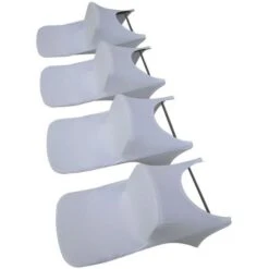 Lot De 4 Couvertures De Chaise Pliante - Tissu : 10% Spandex, 90% Polyester, 190gsm - Blanc