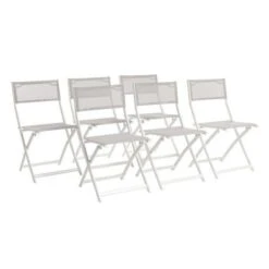 Lot De 6 Chaises Pliantes Alu Textilene -Esprit Plein Air lot de 6 chaises pliantes alu textilene 2008248691316 597573