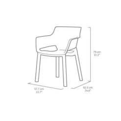 Lots De 6 Fauteuils Monoblocs - Empilables En Résine De Synthese - Forme Cabriolet - Imitation Rotin Tressé - ALLIBERT BY KETER - E -Esprit Plein Air lots de 6 fauteuils monoblocs empilables en resine de synthese forme cabriolet imitation rotin tresse allibert by keter e 8711245151557 728753