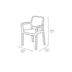 Lots De 6 Fauteuils Monoblocs - Empilables En Résine De Synthese - Imitation Rotin Tressé Rond - ALLIBERT BY KETER - SAMANNA -Esprit Plein Air lots de 6 fauteuils monoblocs empilables en resine de synthese imitation rotin tresse rond allibert by keter samanna 8711245151793 728771