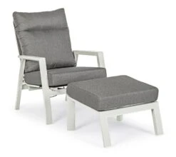 Pouf De Jardin Carré Aluminium Blanc Et Gris Keman L 60 Cm -Esprit Plein Air pouf de jardin carre aluminium blanc et gris keman l 60 cm 3666722592307 1391471