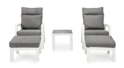 Pouf De Jardin Carré Aluminium Blanc Et Gris Keman L 60 Cm -Esprit Plein Air pouf de jardin carre aluminium blanc et gris keman l 60 cm 3666722592307 1391475