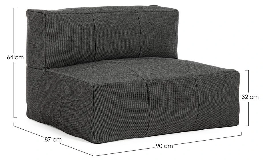 Pouf De Jardin En Aluminium Anthracite Sady 3 Pouf De Jardin En Aluminium Anthracite Sady – Image 3