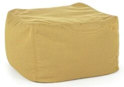 Pouf De Jardin En Tissu Olefin Jaune Sady