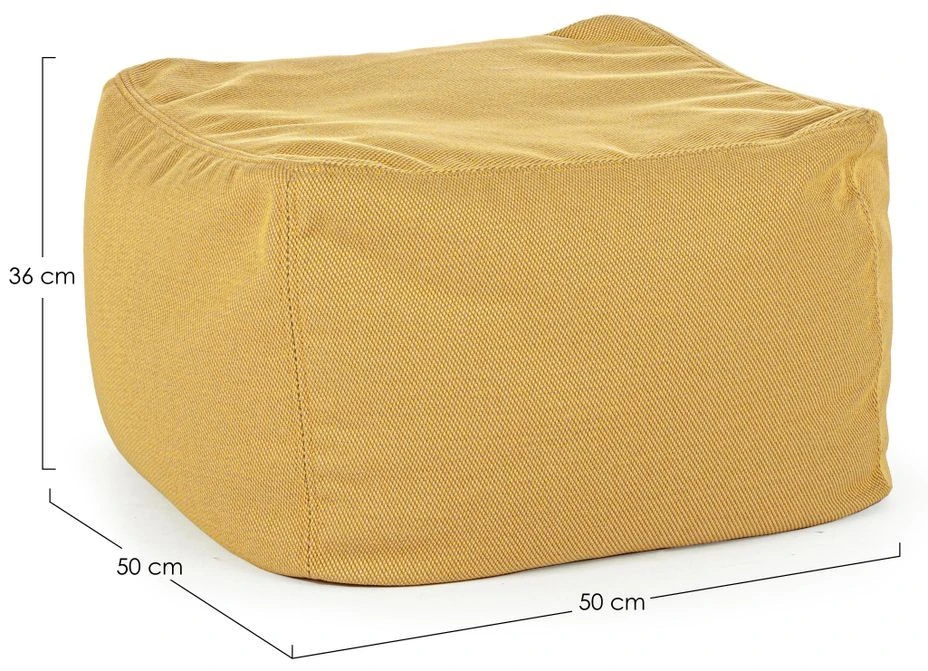 Pouf De Jardin En Tissu Olefin Jaune Sady 3 Pouf De Jardin En Tissu Olefin Jaune Sady – Image 3