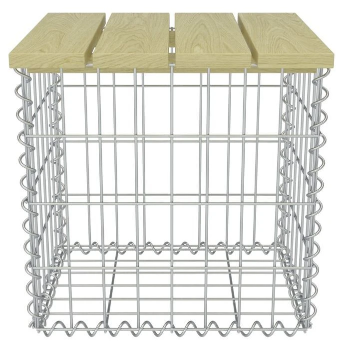 Repose-pied De Jardin 40x40x45 Cm Acier Galvanisé Pinède 4 Repose-pied De Jardin 40x40x45 Cm Acier Galvanisé Pinède – Image 4