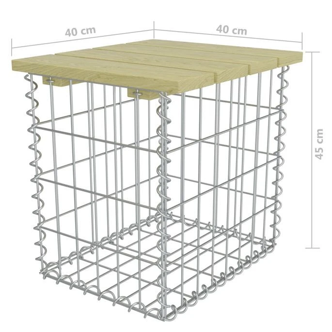 Repose-pied De Jardin 40x40x45 Cm Acier Galvanisé Pinède 6 Repose-pied De Jardin 40x40x45 Cm Acier Galvanisé Pinède – Image 6