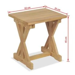 Repose-pied De Jardin 42x35x45 Cm Bois De Teck Solide -Esprit Plein Air repose pied de jardin 42x35x45 cm bois de teck solide 8718475580928 1364208