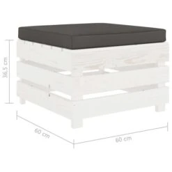 Repose-pied Palette De Jardin Avec Coussin Anthracite Bois 7 Repose-pied Palette De Jardin Avec Coussin Anthracite Bois -Esprit Plein Air repose pied palette de jardin avec coussin anthracite bois 8719883896427 1257824