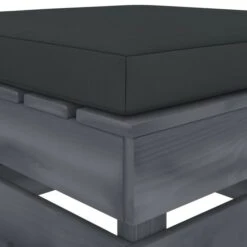 Repose-pied Palette De Jardin Avec Coussin Anthracite Bois 3 -Esprit Plein Air repose pied palette de jardin avec coussin anthracite bois 8719883897806 1257947