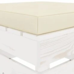 Repose-pied Palette De Jardin Avec Coussin Crème Bois -Esprit Plein Air repose pied palette de jardin avec coussin creme bois 8719883897110 1280723