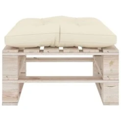 Repose-pied Palette De Jardin Avec Coussin Crème Bois De Pin -Esprit Plein Air repose pied palette de jardin avec coussin creme bois de pin 8720286304877 1194711