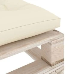 Repose-pied Palette De Jardin Avec Coussin Crème Bois De Pin -Esprit Plein Air repose pied palette de jardin avec coussin creme bois de pin 8720286304877 1194712
