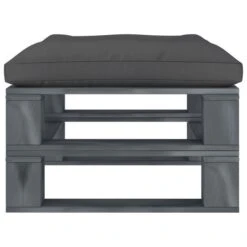 Repose-pied Palette De Jardin Avec Coussin Noir Bois 2 8 Repose-pied Palette De Jardin Avec Coussin Noir Bois 2 -Esprit Plein Air repose pied palette de jardin avec coussin noir bois 8719883902432 1258908