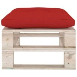 Repose-pied Palette De Jardin Avec Coussin Rouge Bois De Pin 8 Repose-pied Palette De Jardin Avec Coussin Rouge Bois De Pin -Esprit Plein Air repose pied palette de jardin avec coussin rouge bois de pin 8720286304914 1209016