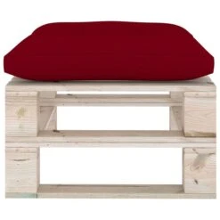 Repose-pied Palette De Jardin Avec Coussin Rouge Bordeaux Pin -Esprit Plein Air repose pied palette de jardin avec coussin rouge bordeaux pin 8720286304921 1194722