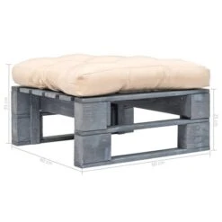 Repose-pied Palette De Jardin Avec Coussin Sable Bois Gris 5 Repose-pied Palette De Jardin Avec Coussin Sable Bois Gris -Esprit Plein Air repose pied palette de jardin avec coussin sable bois gris 3666722763424 1176576