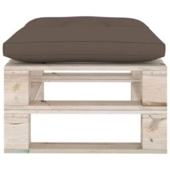Repose-pied Palette De Jardin Avec Coussin Taupe Bois De Pin -Esprit Plein Air repose pied palette de jardin avec coussin taupe bois de pin 8720286304853 1194698