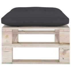 Repose-pied Palette De Jardin Et Coussin Anthracite Bois De Pin -Esprit Plein Air repose pied palette de jardin et coussin anthracite bois de pin 8720286304846 1194692