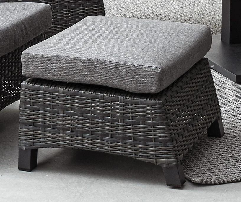 Repose-pieds De Jardin Carré Aluminium Anthracite Ben L 57 Cm 2 Repose-pieds De Jardin Carré Aluminium Anthracite Ben L 57 Cm – Image 2