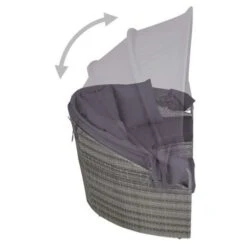 Salon De Jardin à LED 4 Pièces Résine Tressée Et Tissu Gris Uvo -Esprit Plein Air salon de jardin a led 4 pieces resine tressee et tissu gris uvo 8718475609643 383552