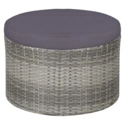 Salon De Jardin à LED 4 Pièces Résine Tressée Et Tissu Gris Uvo -Esprit Plein Air salon de jardin a led 4 pieces resine tressee et tissu gris uvo 8718475609643 383553