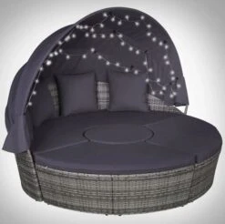 Salon De Jardin à LED 4 Pièces Résine Tressée Et Tissu Gris Uvo -Esprit Plein Air salon de jardin a led 4 pieces resine tressee et tissu gris uvo 8718475609643 383557