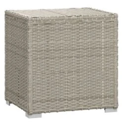 Set Chaise Longue Et Table Tissu Et Résine Tressée Gris Viali -Esprit Plein Air set chaise longue et table tissu et resine tressee gris 3666722554411 389564