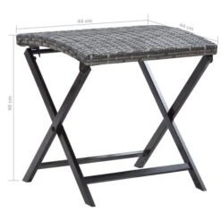 Tabouret Pliable Résine Tressée Gris -Esprit Plein Air tabouret pliable resine tressee gris 3666722179478 1218636