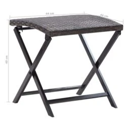 Tabouret Pliable Résine Tressée Marron -Esprit Plein Air tabouret pliable resine tressee marron 3666722179980 1218191