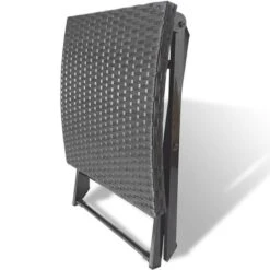 Tabouret Pliable Résine Tressée Noir -Esprit Plein Air tabouret pliable resine tressee noir 3666722181303 1216914