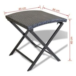 Tabouret Pliable Résine Tressée Noir -Esprit Plein Air tabouret pliable resine tressee noir 3666722181303 1216915