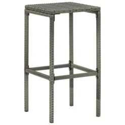 Tabourets De Bar Avec Coussins 3 Pcs Gris Résine Tressée -Esprit Plein Air tabourets de bar avec coussins 3 pcs gris resine tressee 3666722354899 943852