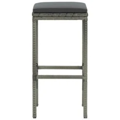 Tabourets De Bar Avec Coussins 3 Pcs Gris Résine Tressée -Esprit Plein Air tabourets de bar avec coussins 3 pcs gris resine tressee 3666722354899 943853