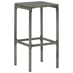 Tabourets De Bar Avec Coussins 4 Pcs Gris Résine Tressée -Esprit Plein Air tabourets de bar avec coussins 4 pcs gris resine tressee 3666722354868 943876