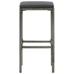Tabourets De Bar Avec Coussins 4 Pcs Gris Résine Tressée -Esprit Plein Air tabourets de bar avec coussins 4 pcs gris resine tressee 3666722354868 943878