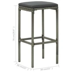 Tabourets De Bar Avec Coussins 6 Pcs Gris Résine Tressée -Esprit Plein Air tabourets de bar avec coussins 6 pcs gris resine tressee 3666722413534 847406