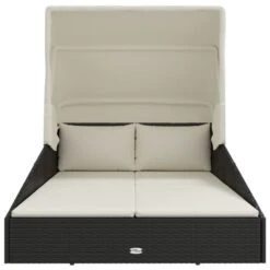 Transat Avec Toit Pliable Noir 200x114x128 Cm Résine Tressée -Esprit Plein Air transat avec toit pliable noir 200x114x128 cm resine tressee 8720845727048 1518023