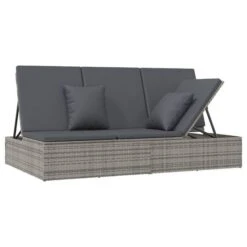 Transat Convertible Avec Coussin Résine Tressée Gris Foncé -Esprit Plein Air transat convertible avec coussin resine tressee gris fonce 3666722124782 1345165